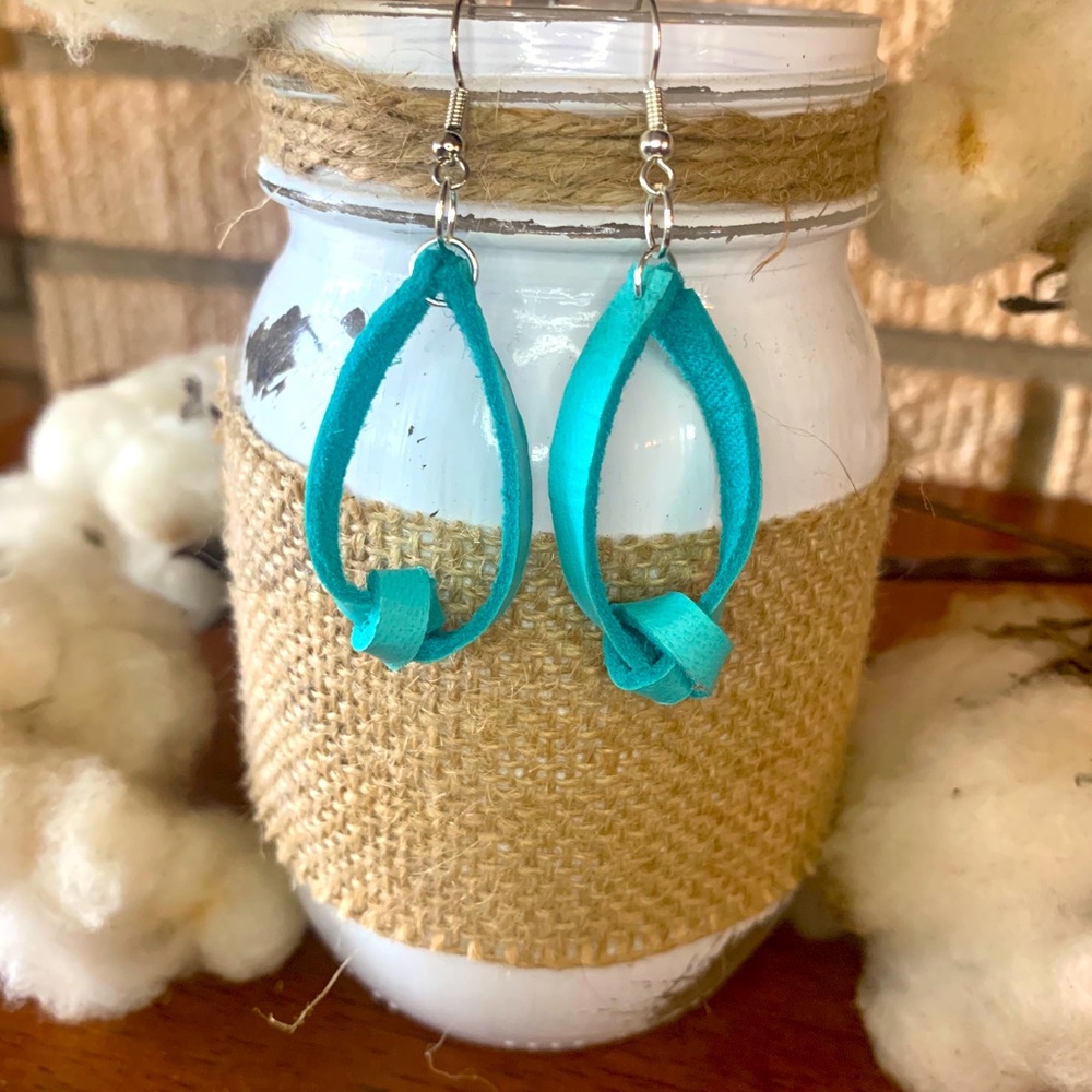 Leather Knotted Earrings